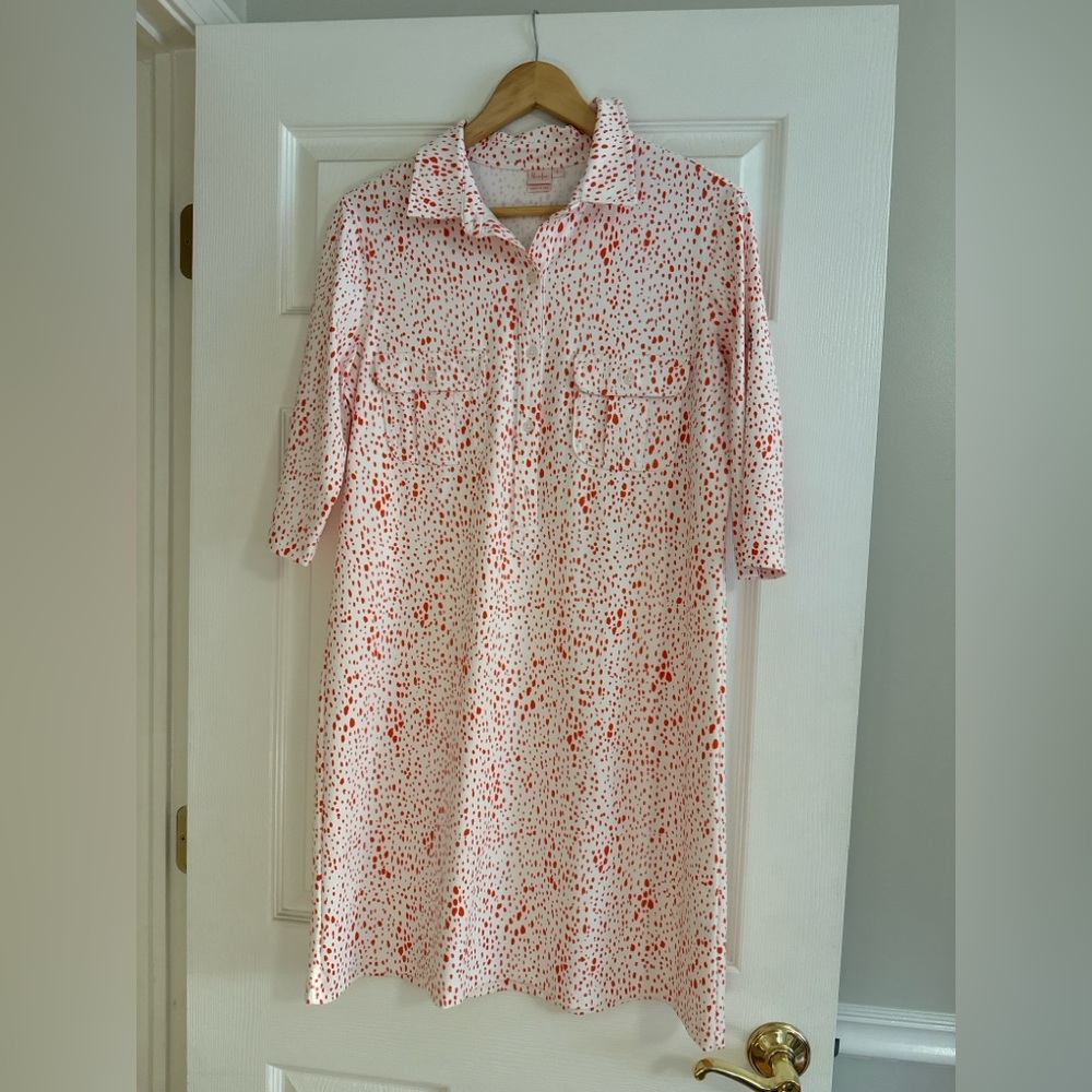 Persifor Red Dot Print Shirt Dress – Size L